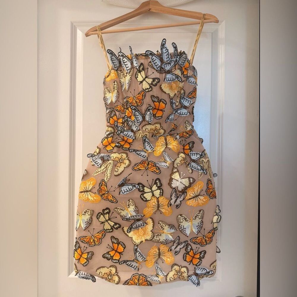 NWOT BRONX AND BANCO Bella Butterfly Maraya Multi Strapless Mini Dress - Picture 16 of 16